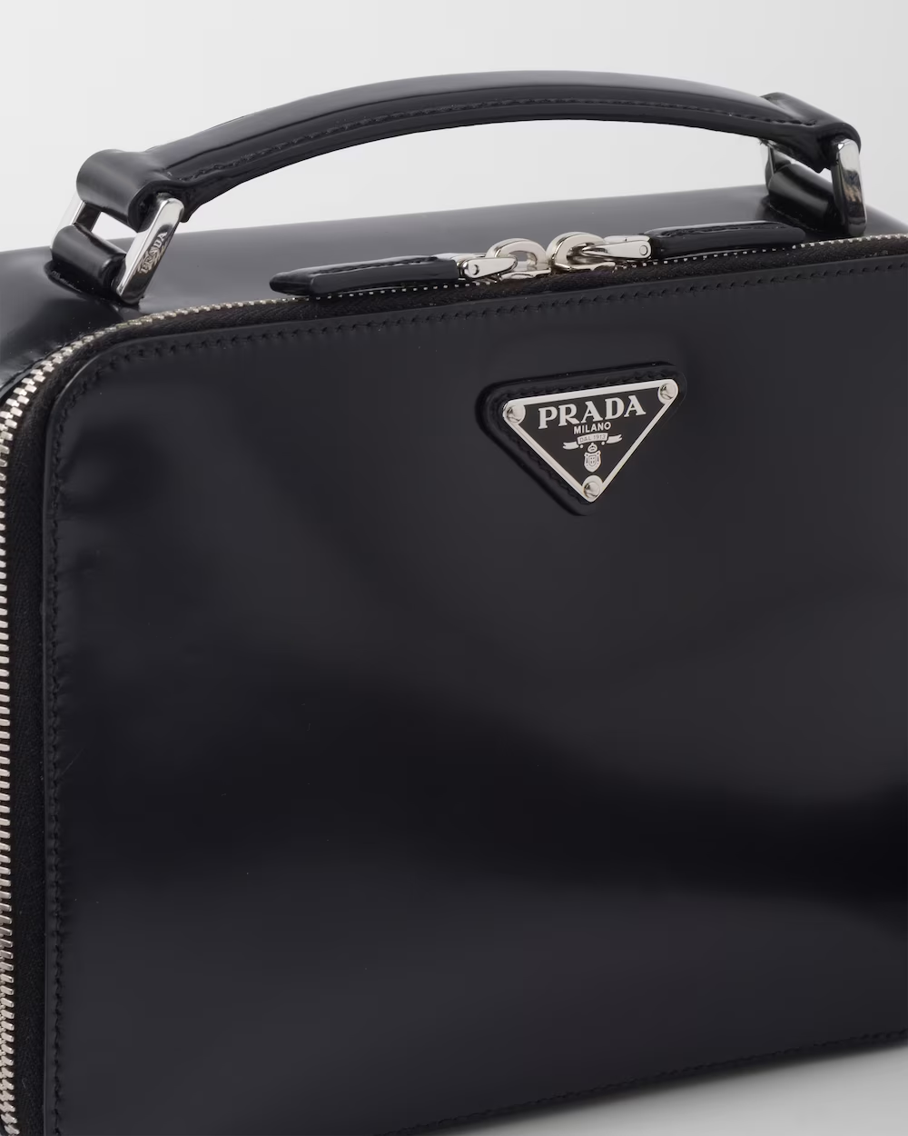 Medium Prada Brique brushed leather bag